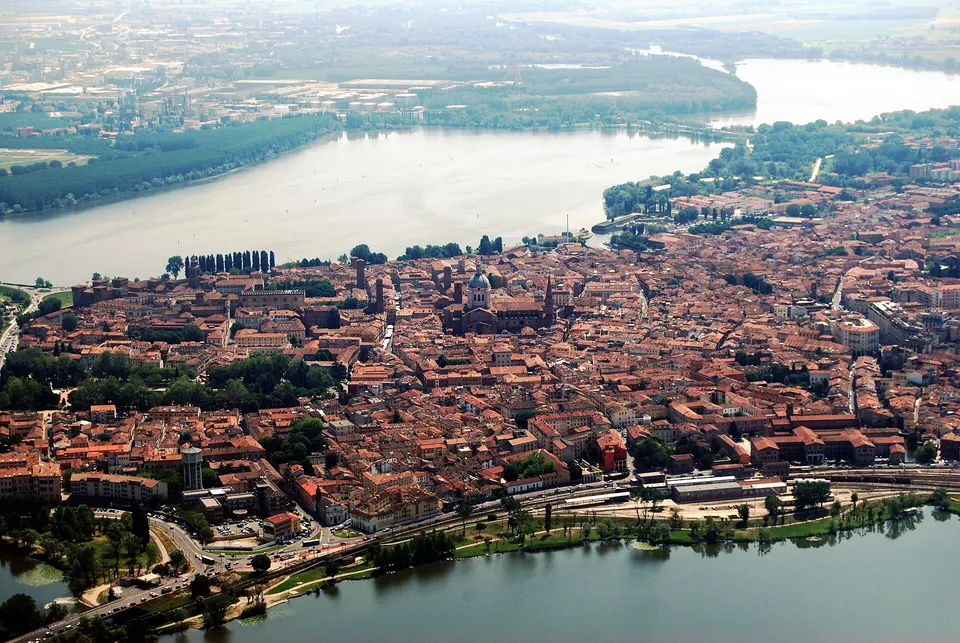 Aerial view of Mantova